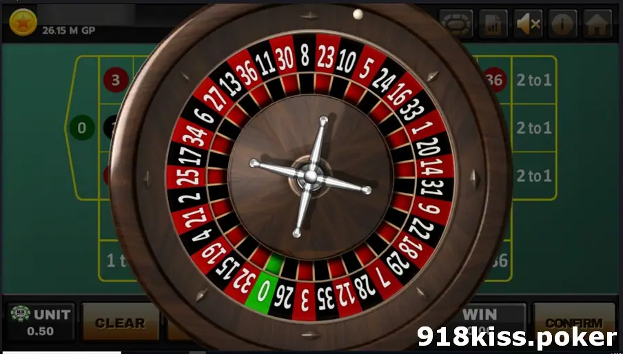 Lucky Roulette wooden wheel filling the screen with a single green zero and the ball dropping in